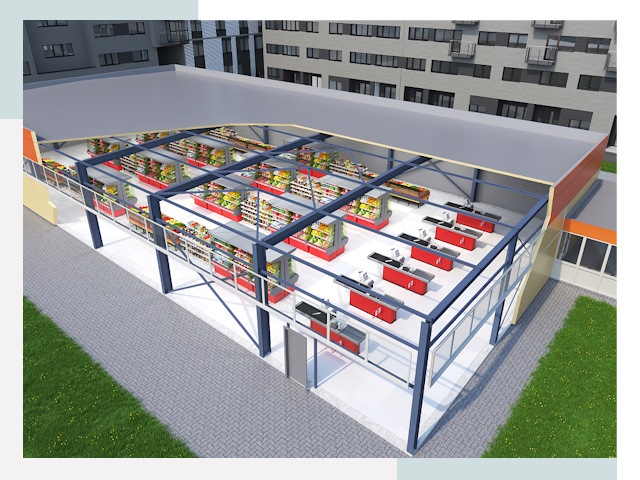 Строительство магазинов в Гудермес от 615 руб. за м²