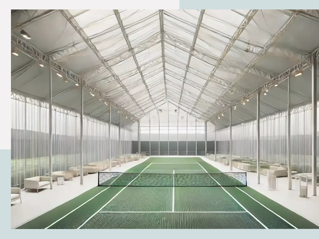 Строительство теннисных кортов в Гудермесе