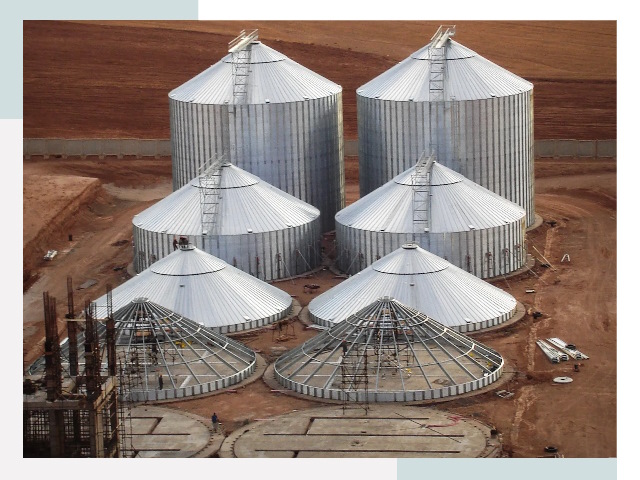 Строительство зерновых силосов в Гудермесе