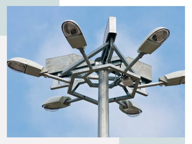 Монтаж осветительных мачт в Гудермесе