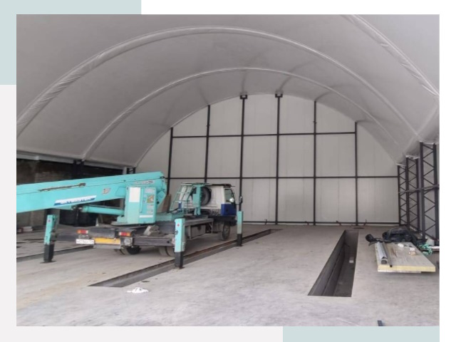 Внутреннее оснащение ангаров в Гудермесе